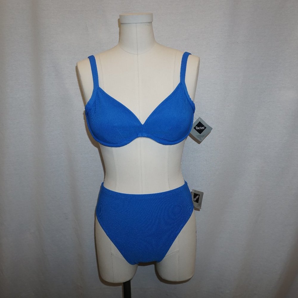 Y2K Deadstock retro bikini High waist bra top electric blue 4 6 Small